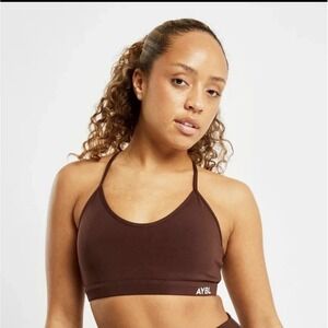 AYBL Balance V2 Seamless High Waist Compression Leggings & Bra Set Brown Size S